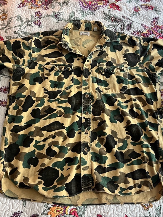 L.L. Bean Other - Vintage Men’s 80’s LL Bean Camo Longsleeve Tshirt Size 17 1/2 Made in USA